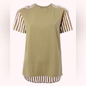 Marc By Marc Jacobs cotton stripped back design t-shirt, khaki/olive, size S